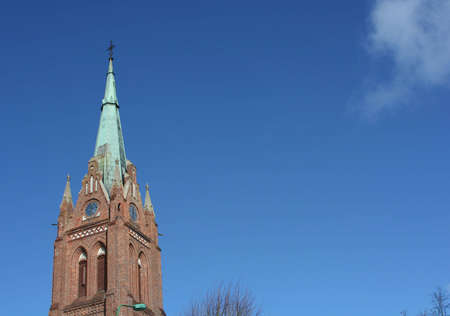 Architecture - details; a church towerの写真素材
