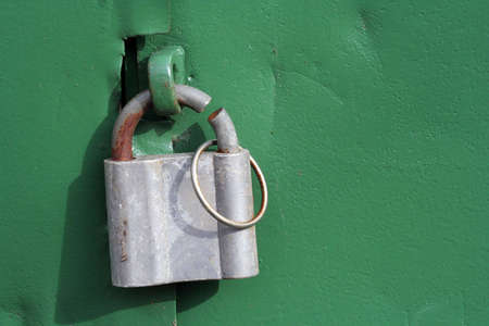A padlock - unlockedの写真素材