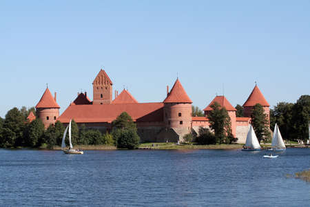 An old medieval castle in Trakai, Lithuania