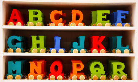 Colored letters for childrenの写真素材