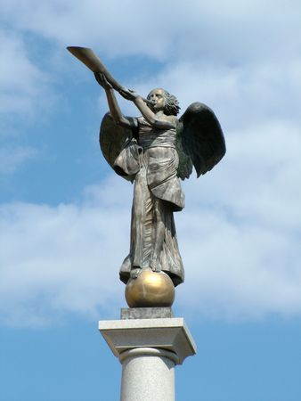 Angel At Uzupio, Vilnius, Lithuaniaの写真素材