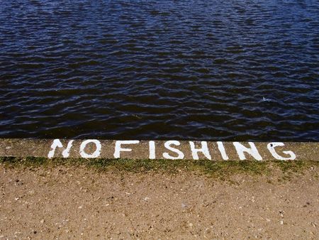 No Fishing signの写真素材