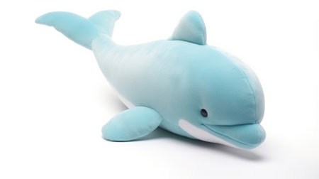 dolphin Soft toy on a white background, cut. Floatsの素材
