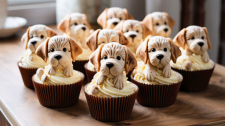 A dog-inspired cupcake that's both fun and flavorful.の素材