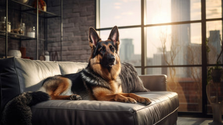 Well-groomed dog, spotless home - a reflection of careの素材