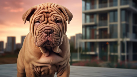 Shar Pei Dog Outdoors houseの素材