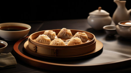 Assorted Dim Sum platter, a delightful array of traditional Chinese dumplings and delicaciesの素材