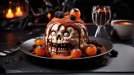 Spooky Halloween treats, eerie desserts for a frightful celebration.の素材