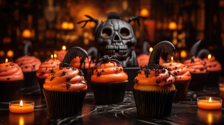 Creepy confections, chilling sweets for a hauntingly fun Halloween.の素材