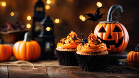 Ghostly desserts, spine-tingling sweets perfect for Halloween.の素材