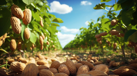 peanut orchard production and cultivation, green business, entrepreneurship harvest, Lieの素材