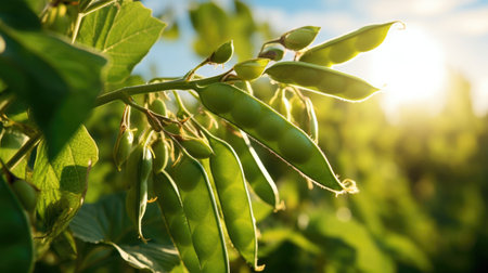 vegetables peas production and cultivation, green business, entrepreneurship harvest youngの素材