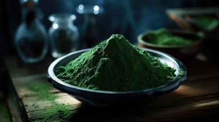 Spirulina production and cultivation, green business, entrepreneurship harvest Crushedの素材