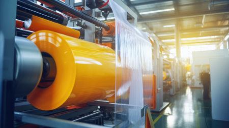 Production of new goods at the factory, modern technologies Polyethylene Film Colorの素材