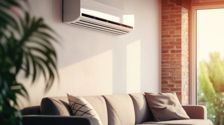 Interior with efficient air conditioning, comfortable and cool ambianceの素材