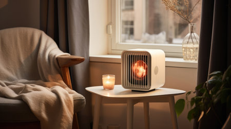 Convector heater warms interior space, ensuring comfortable room temperatureの素材