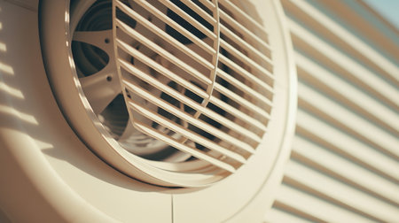 Detailed close-up of ventilation grid, illustrating intricate systemの素材