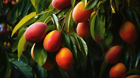 Fruit mango garden, business farming and entrepreneurship, harvestの素材