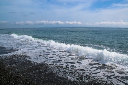 The shore of Pacific Ocean, Japan, Shimidzuの写真素材