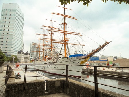 Nippon Maru, a Japanese ship museum, Yokohamaのeditorial素材