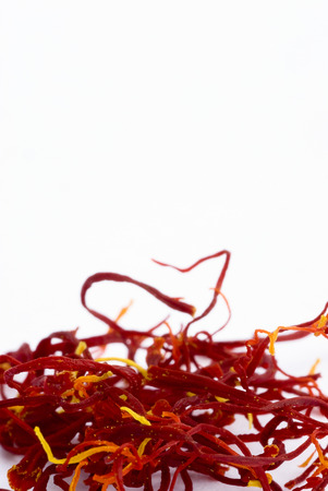 saffron isolated on white backgroundの写真素材