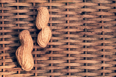two peanuts with braided background, for title