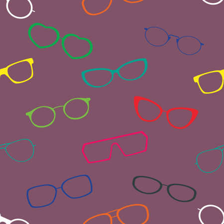 Colorful glasses frame seamless pattern background.のイラスト素材