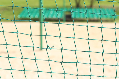 a Net background for the game of volleyball. Volleyball sand court.の写真素材