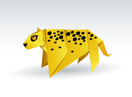 Illustration of Leopard Origamiのイラスト素材