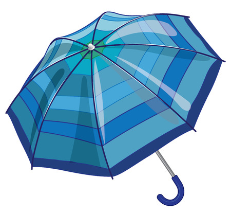 Vector blue sun parasol umbrella against rainのイラスト素材