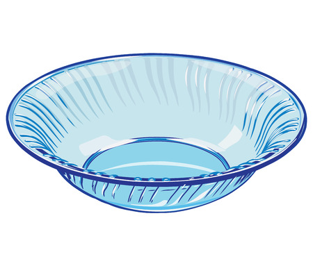 Glass emty vase for desserts or sweets vector illustration isolated on white backgroundのイラスト素材