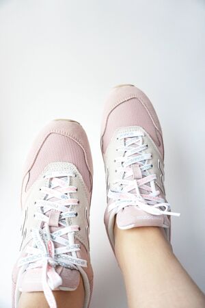 SAINT PETERSBURG, RUSSIA - NOVEMBER, 2019: Editorial photo of popular New Balance sneakers - 840のeditorial素材