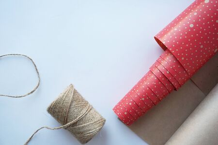Present gift boxes with bow on white background.の写真素材