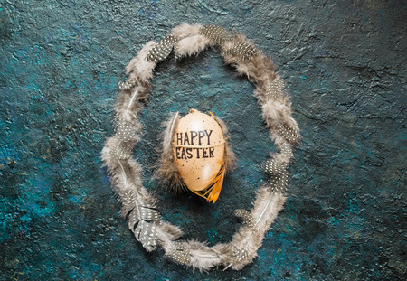 Easter eggs backgroundの写真素材