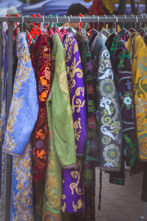 national clothes in Eastern market Oriental Kaftan Asiaの写真素材