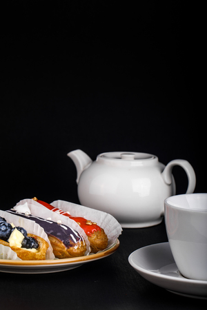 Brewed cake eclairsの写真素材