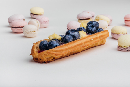 macarons  and Brewed cake eclairの写真素材