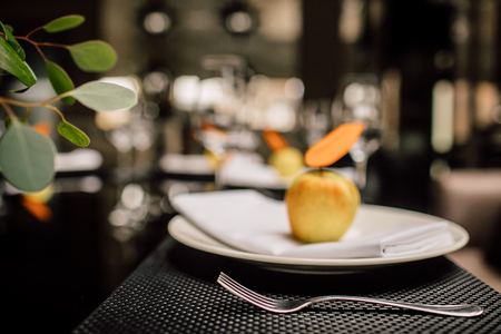 Table set for an event party or wedding receptionの写真素材