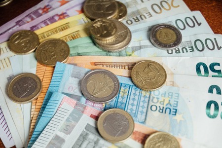 Background of the money. Euro and Dollar.の写真素材