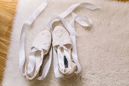 White shoes for brideの写真素材