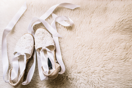 White shoes for brideの写真素材