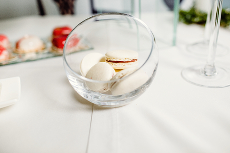 Delicious wedding reception candy bar dessert tableの写真素材