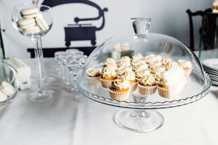 Wedding reception dessert tableの写真素材