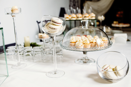 Wedding reception dessert tableの写真素材