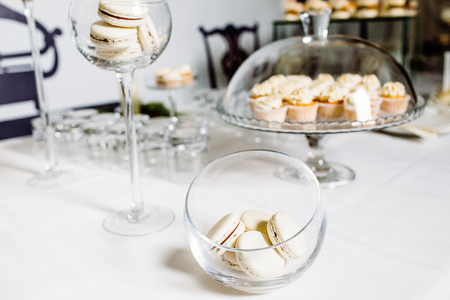 Delicious wedding reception candy bar dessert tableの写真素材