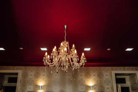 Chrystal chandelier close-upの写真素材