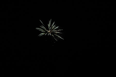 Eight colorful fireworks on black backgroundの写真素材