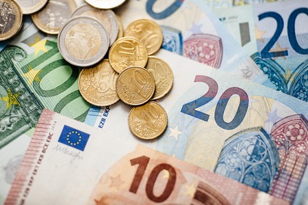 Euro Money. euro cash background. Euro Banknotesの写真素材