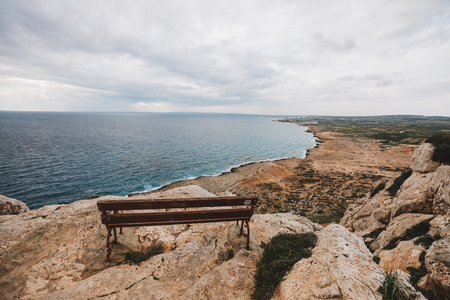 Mediterranean sea landscape. Cavo Greco, Ayia napa, Cyprus.の写真素材