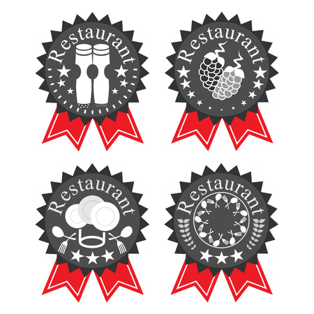 retro badge restaurantのイラスト素材